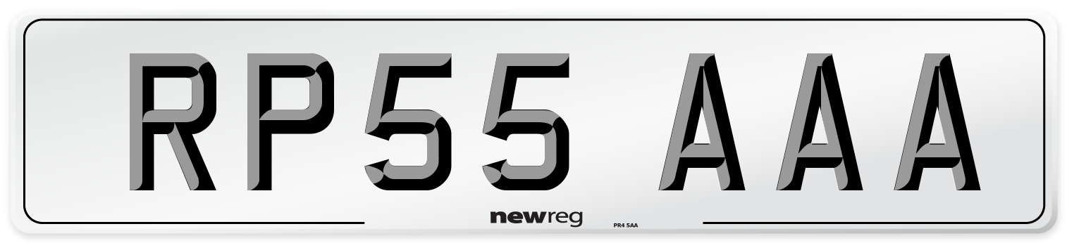 RP55 AAA Number Plate from New Reg